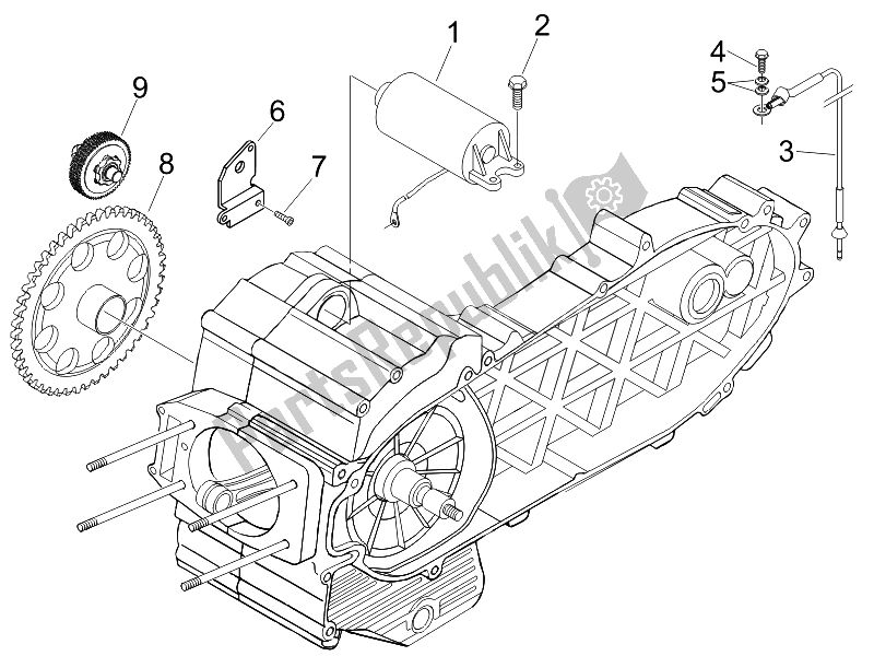 Tutte le parti per il Stater - Avviamento Elettrico del Piaggio MP3 500 Sport USA 2010