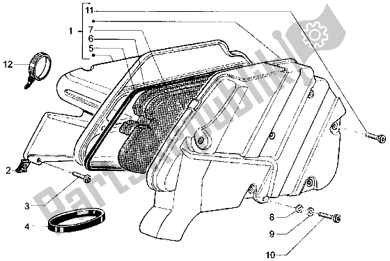 Toutes les pièces pour le Purificateur D'air du Piaggio Hexagon LX 125 1998