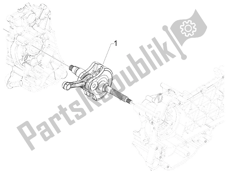 All parts for the Crankshaft of the Piaggio MP3 300 IE LT Touring 2011