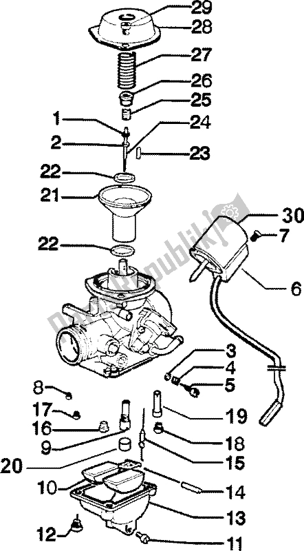 Toutes les pièces pour le Carburateur (2) du Piaggio Skipper 125 4T 2000