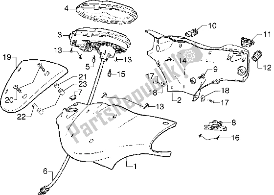 All parts for the Handlebars Component Parts of the Piaggio Diesis 50 2004