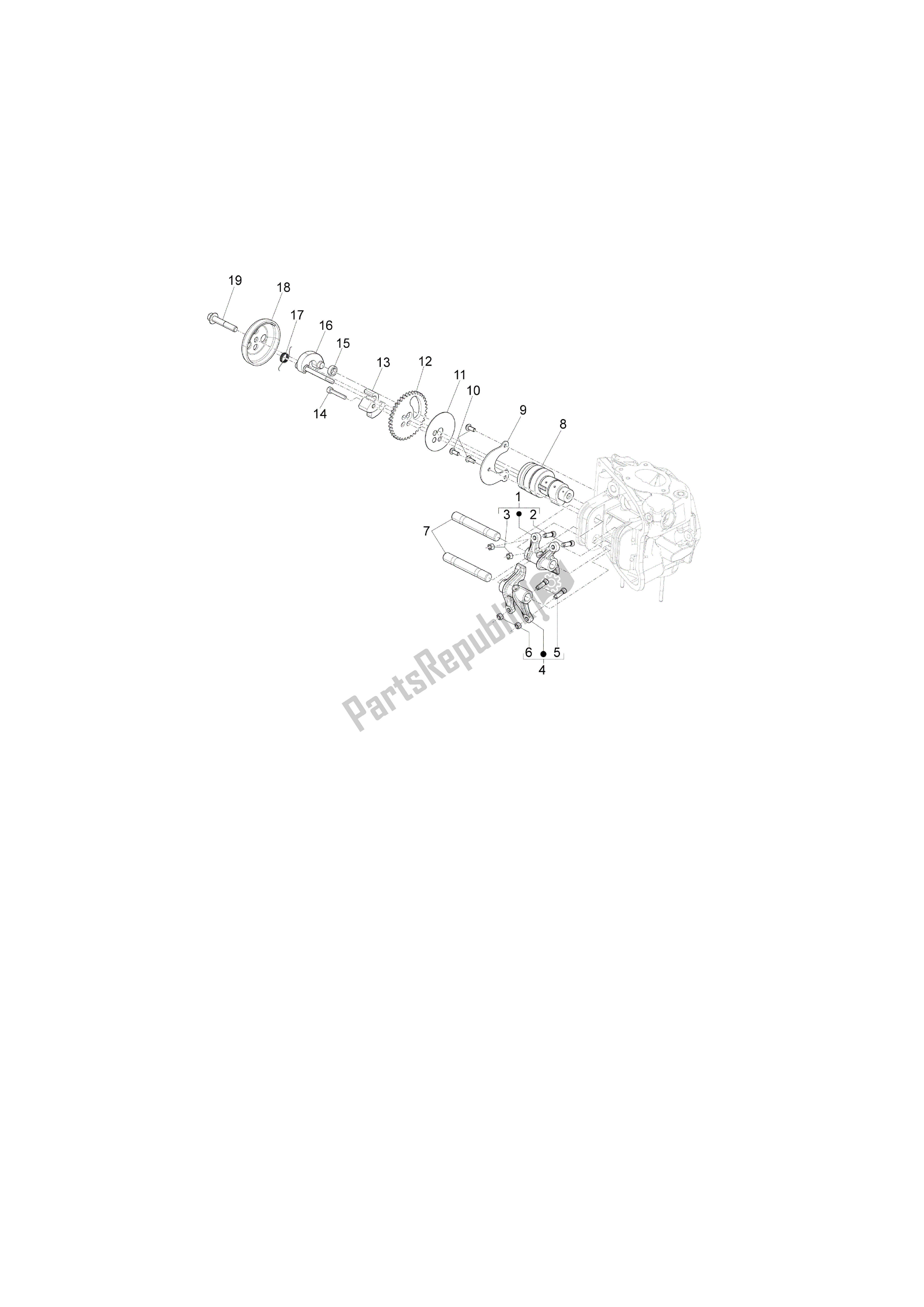 Toutes les pièces pour le Grupo Soporte Balancines du Piaggio X 10 500 2012