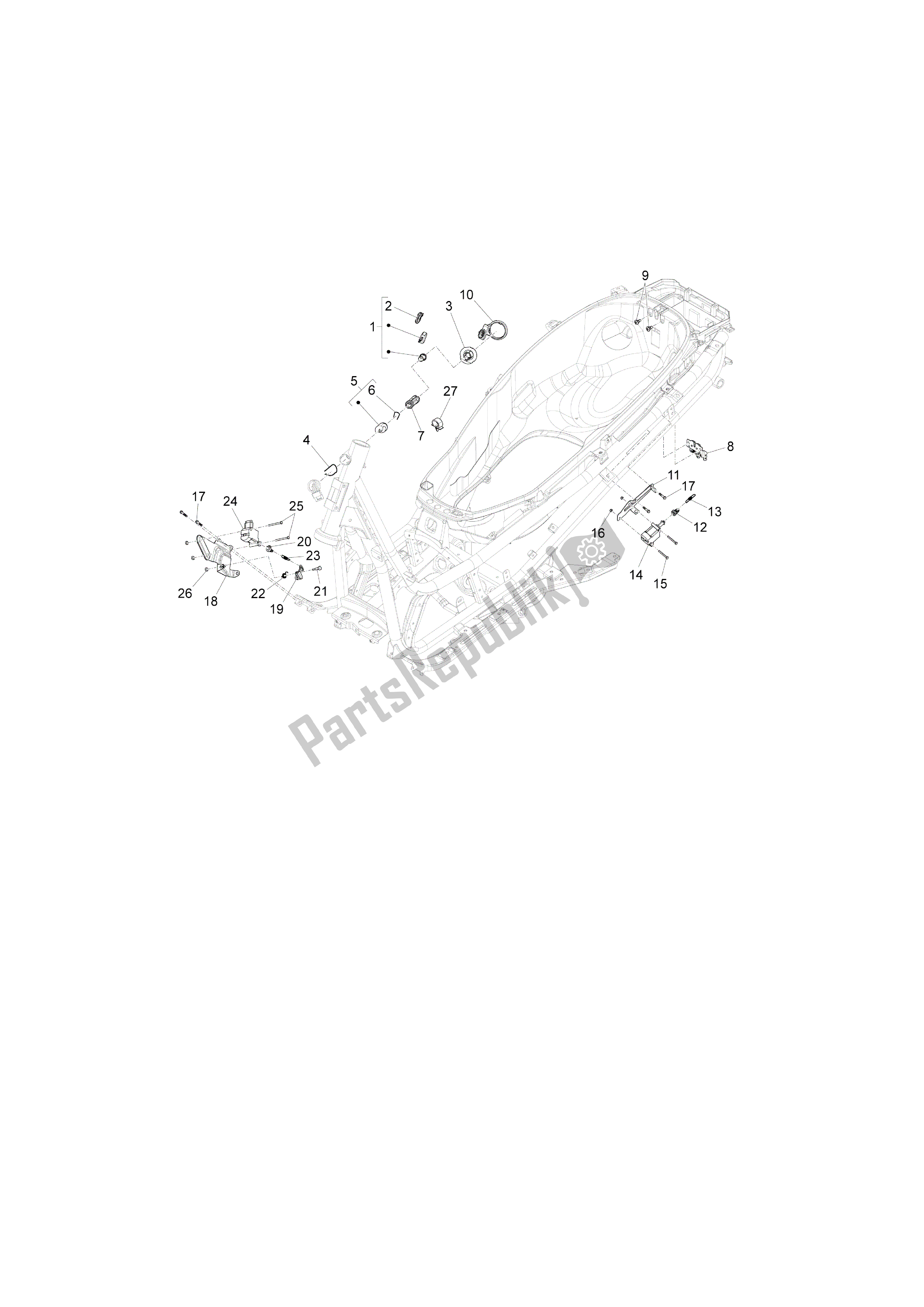 Todas las partes para Cerraduras de Piaggio X 10 500 2012