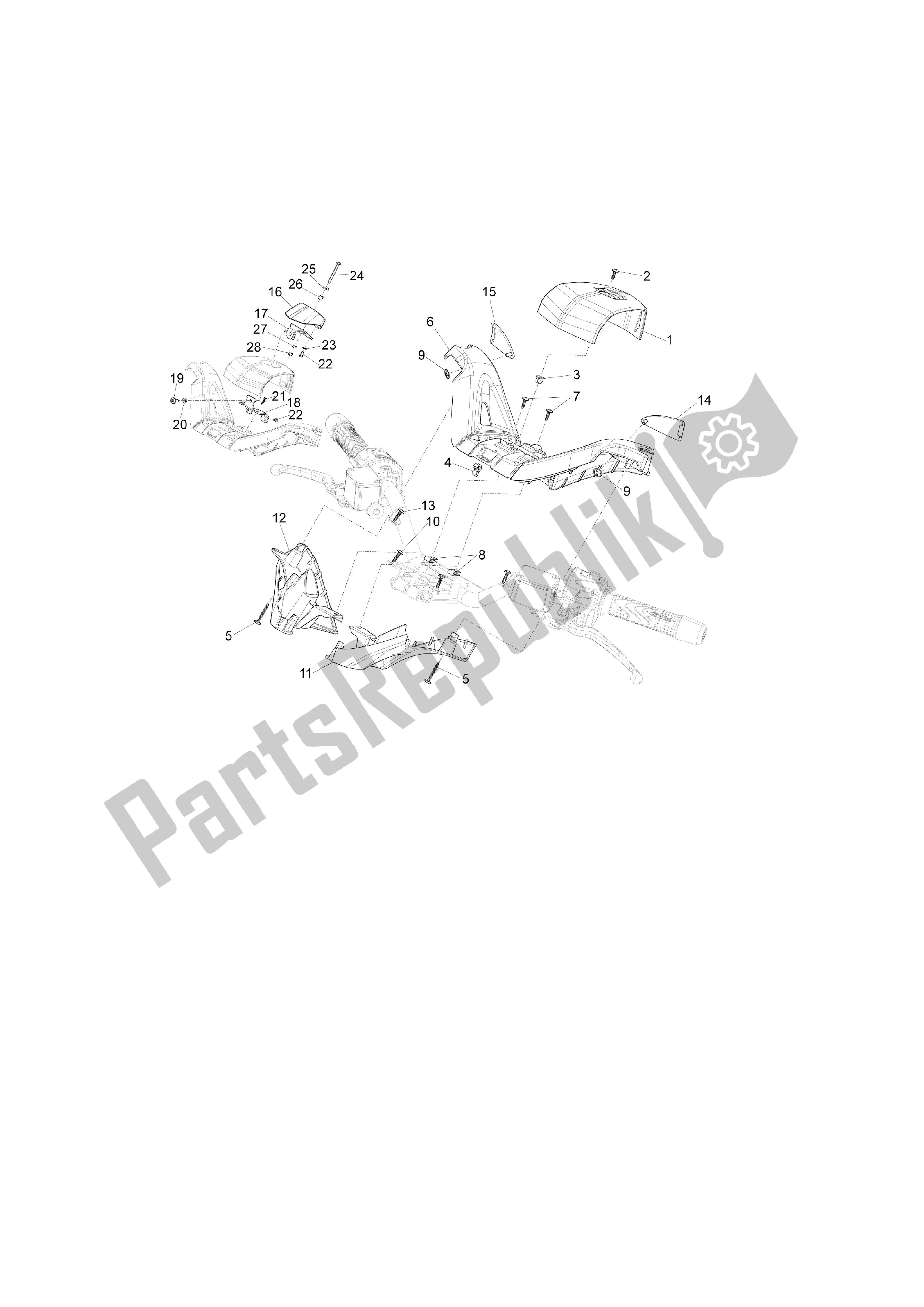 Toutes les pièces pour le Coberturas Manillar du Piaggio X 10 500 2012