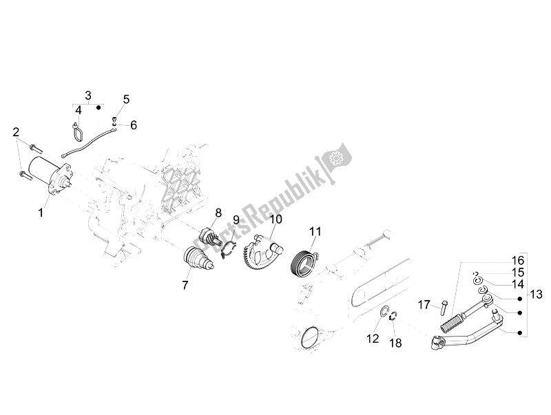 Toutes les pièces pour le Stater - Démarreur électrique du Piaggio NRG Power DD 50 2007