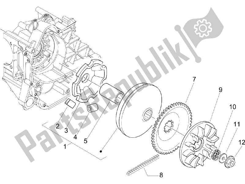 Todas las partes para Polea Motriz de Piaggio Liberty 50 4T 2005