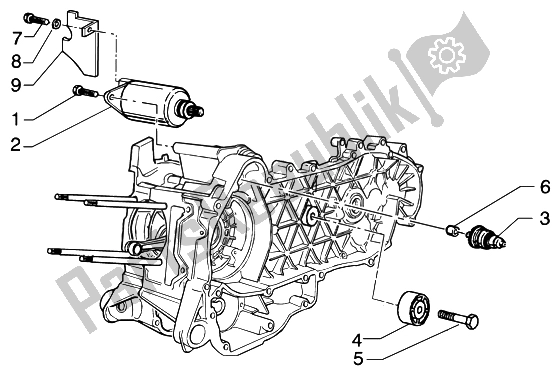 Tutte le parti per il Avviamento Elettrico del Piaggio Beverly 200 2002