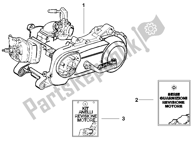 All parts for the Engine, Assembly of the Piaggio ZIP 50 SP Euro 2 2006