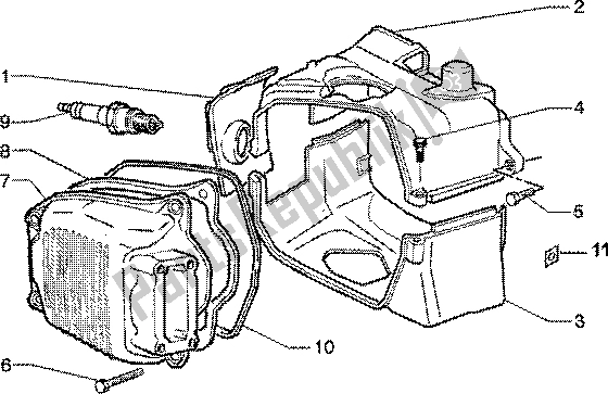 Toutes les pièces pour le Le Couvre-culasse du Piaggio ZIP 125 4T 2000