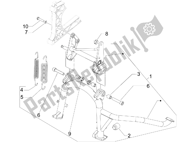 Toutes les pièces pour le Des Stands du Piaggio MP3 400 IE USA 2007