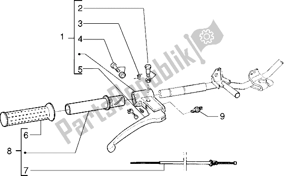 Todas las partes para Componentes Del Manillar de Piaggio Sfera RST 50 1995