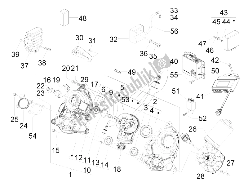 All parts for the Voltage Regulators - Electronic Control Units (ecu) - H. T. Coil of the Piaggio MP3 125 2006