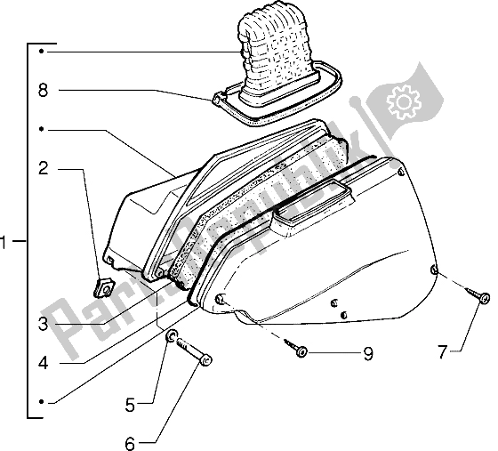 Tutte le parti per il Filtro Dell'aria del Piaggio Sfera RST 50 1995