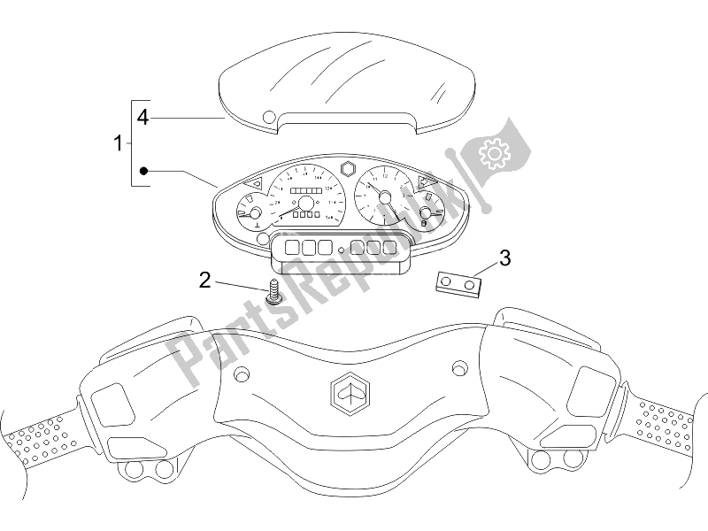 Todas las partes para Tablero Combinado De Medidor de Piaggio X8 125 Premium Euro 3 UK 2007