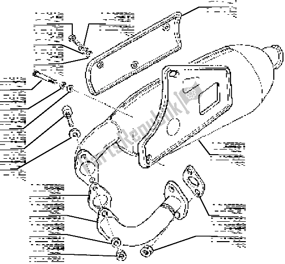 Toutes les pièces pour le Silencieux du Piaggio Typhoon 125 X 2003