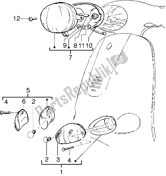 Todas las partes para Unidad óptica de Piaggio Liberty 125 1998