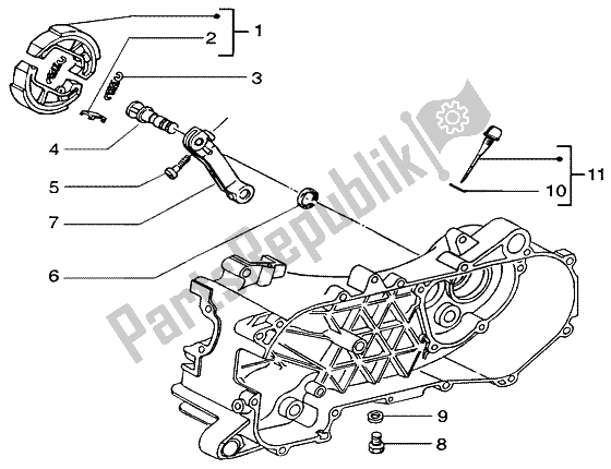 All parts for the Brake Lever of the Piaggio Liberty 50 2T RST 2004