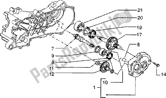 Toutes les pièces pour le Arbre De Roue Arrière du Piaggio ZIP SP 50 1996