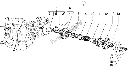 Toutes les pièces pour le Poulie Menée du Piaggio Hexagon GTX 125 1999