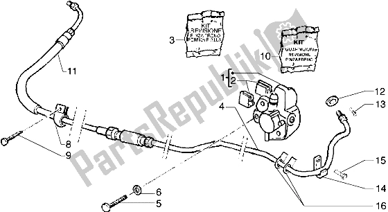 Toutes les pièces pour le étrier De Frein Arrière du Piaggio Hexagon GTX 125 1999