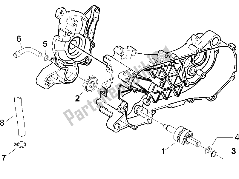 Toutes les pièces pour le Pompe De Refroidissement du Piaggio NRG Power Pure JET 50 2005