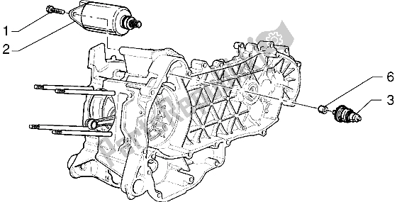 All parts for the Electric Starter of the Piaggio X9 125 2000