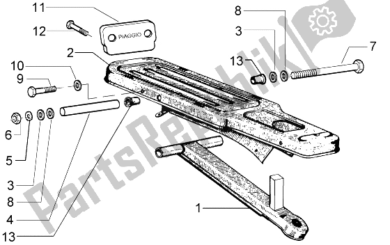 All parts for the Swinging Support of the Piaggio Ciao 50 1996