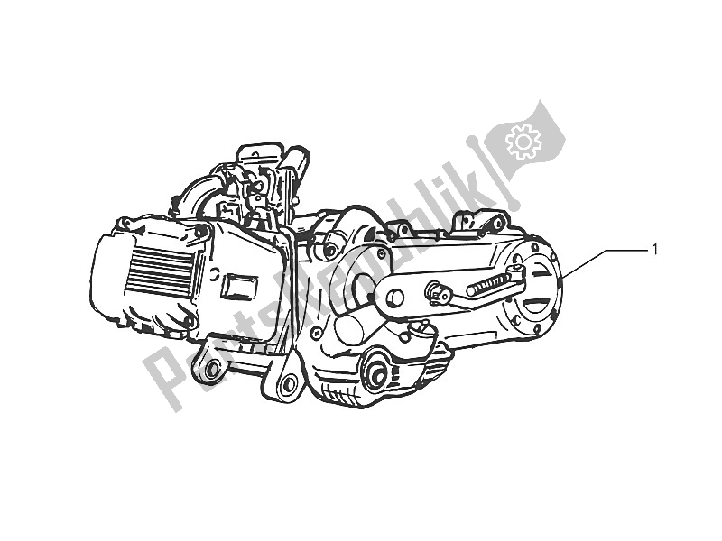 All parts for the Engine, Assembly of the Piaggio FLY 50 4T 4V USA 2011