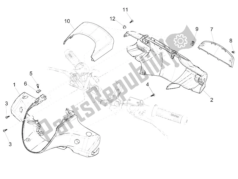 Toutes les pièces pour le Couvertures De Guidon du Piaggio Medley 125 4T IE ABS Vietnam 2016