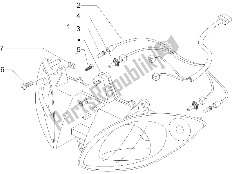 Toutes les pièces pour le Phares Avant - Clignotants du Piaggio X9 125 Evolution Powered 2005