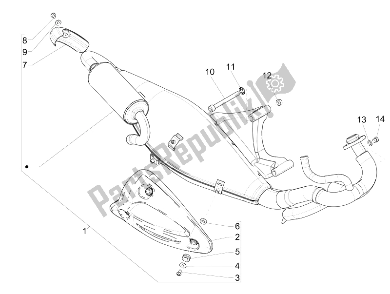 Tutte le parti per il Silenziatore del Piaggio NRG Power DD 50 2007