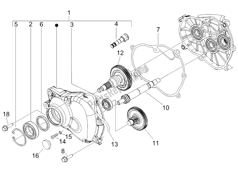 Toutes les pièces pour le Unité De Réduction du Piaggio Liberty 200 4T Sport E3 2006