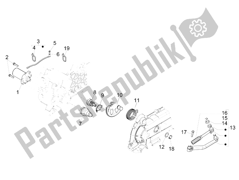 Tutte le parti per il Stater - Avviamento Elettrico del Piaggio FLY 50 4T 4V 2012