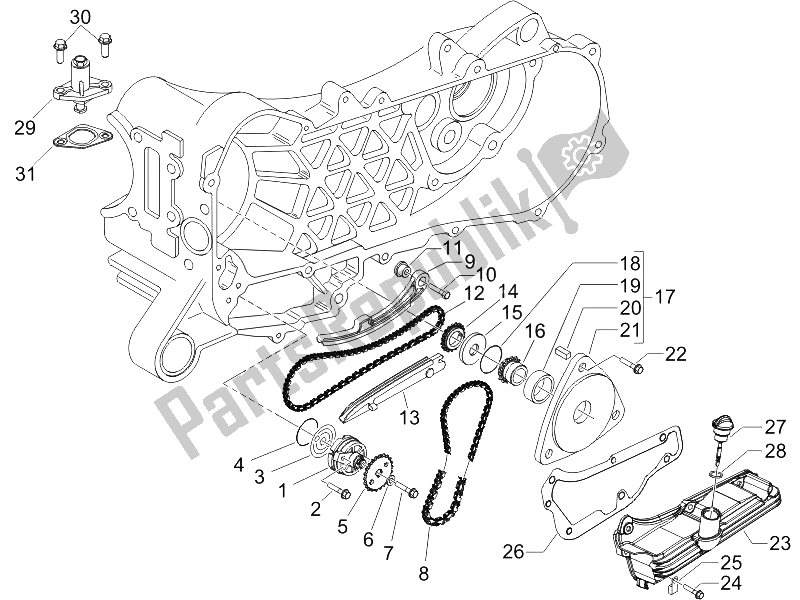 Todas las partes para Bomba De Aceite de Piaggio Liberty 50 4T MOC 2009