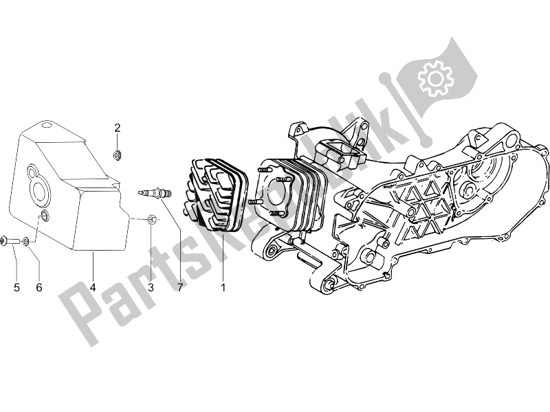 Wszystkie części do Cylinder Piaggio Typhoon 50 2T E2 2009