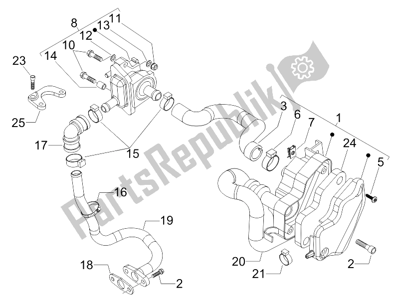 Toutes les pièces pour le Boîte à Air Secondaire du Piaggio X9 250 Evolution 2006