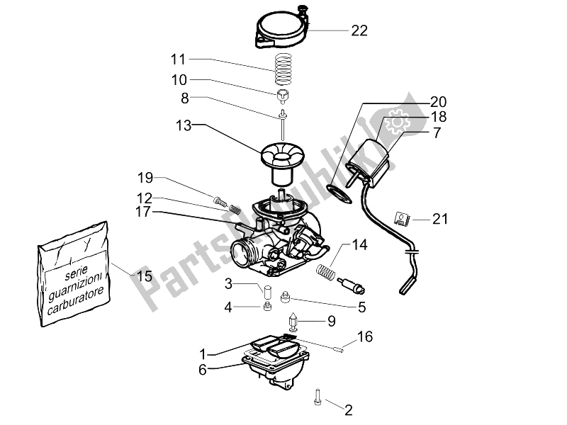 All parts for the Carburetor's Components of the Piaggio Liberty 50 4T PTT B NL 2006