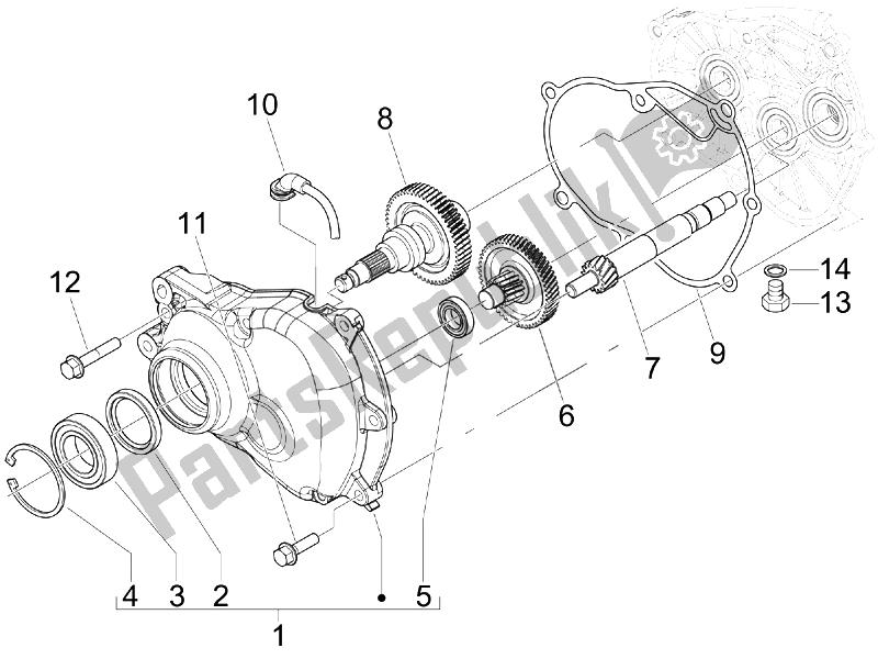 Toutes les pièces pour le Unité De Réduction du Piaggio X EVO 250 Euro 3 UK 2007