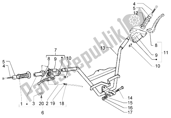 Toutes les pièces pour le Pompe De Frein-guidon du Piaggio X9 125 Evolution 2006