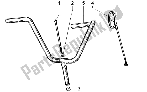 All parts for the Handlebars of the Piaggio Ciao 50 1996