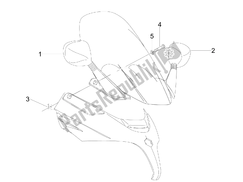 Todas las partes para Espejo / S De Conducción de Piaggio X8 400 IE Euro 3 UK 2006