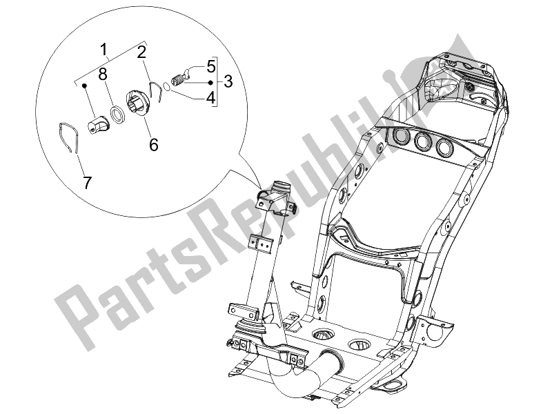 All parts for the Locks of the Piaggio FLY 50 2T 2010