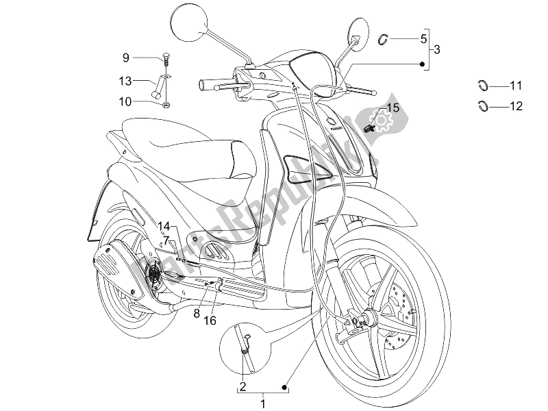 Alle onderdelen voor de Transmissies van de Piaggio Liberty 125 4T 2006