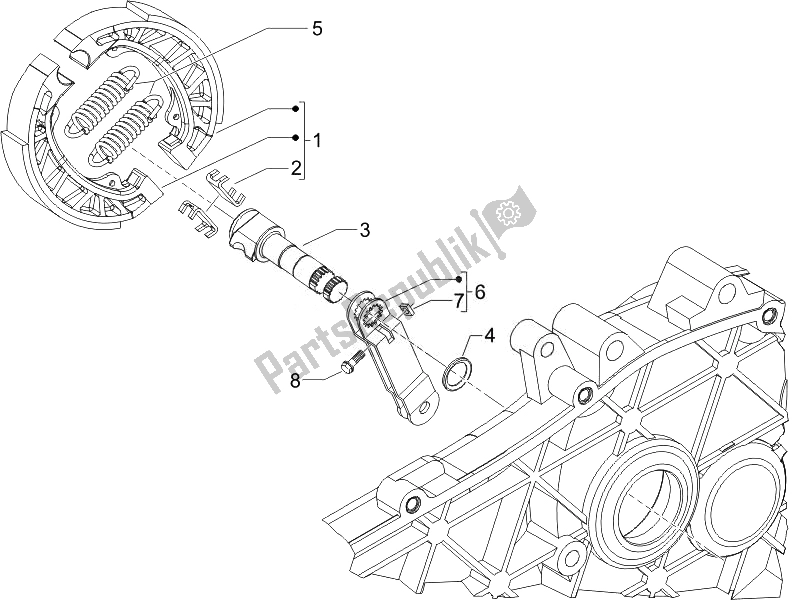 Alle onderdelen voor de Achterrem - Remklauw van de Piaggio NRG Power DT Serie Speciale D 50 2007