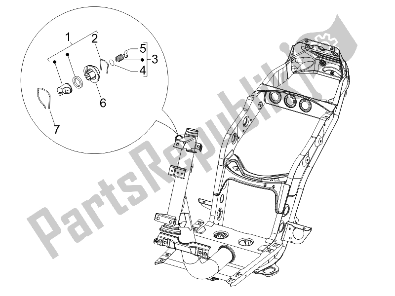 All parts for the Locks (2) of the Piaggio FLY 50 4T USA 2007