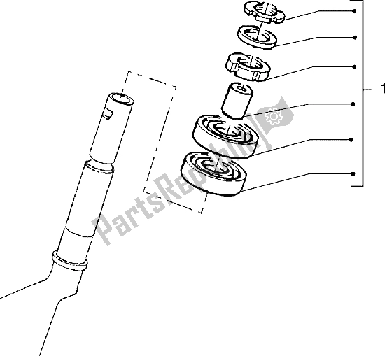 All parts for the Steering Ball Bearings Assy. Of the Piaggio X9 250 2006