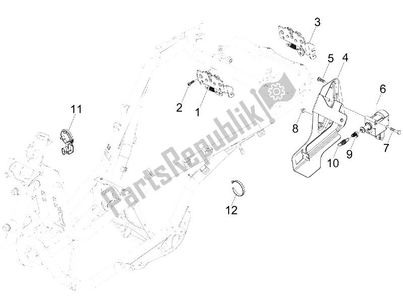 Toutes les pièces pour le Serrures du Piaggio MP3 125 IE 2008