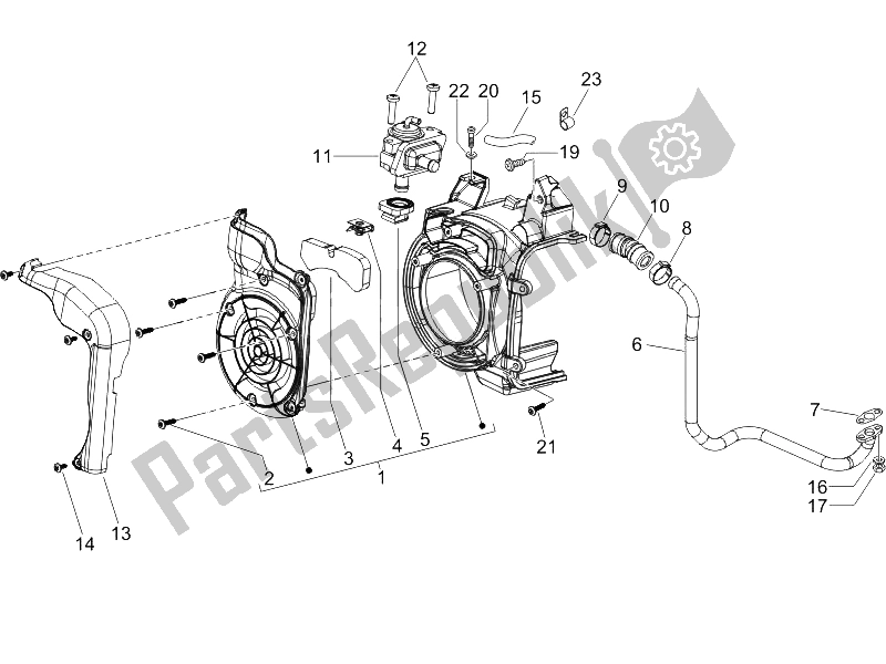 Toutes les pièces pour le Boîte à Air Secondaire du Piaggio Liberty 125 4T PTT I 2006