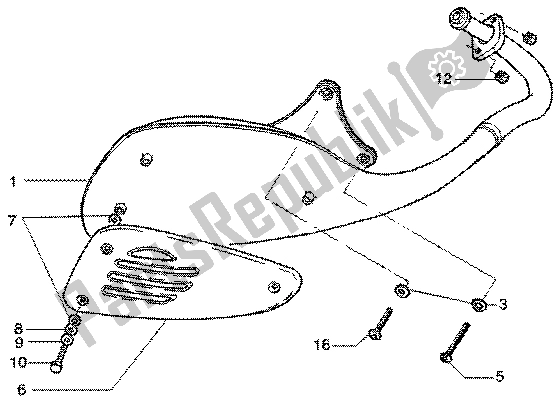 Toutes les pièces pour le Silencieux du Piaggio Liberty 50 4T 2001