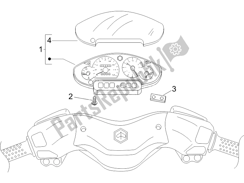 Tutte le parti per il Quadro Strumenti-quadro Comandi del Piaggio X8 125 Premium Euro 3 2007